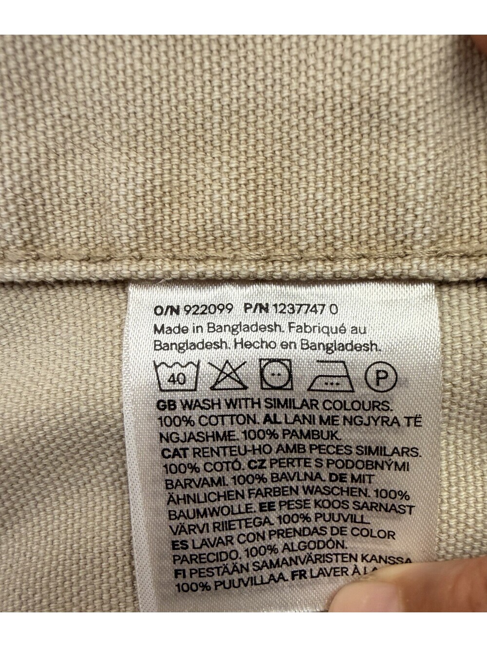 H & M Beige Jeans Men’s Size 30 Baggy Fit - Picture 4 of 6